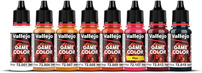 Vallejo - Fire Dragons Acrylic Paint Set | Game Color | Fantasy Color Series Miniature Model Kit for a High Pigment Matte Finish | 8 Bottles x 18 ml. (0.60 fl.oz)