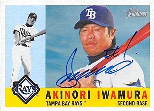 Sports Memorabilia Autograph Warehouse 247661 Akinori Iwamura Autographed Baseball Card - Tampa Rays 2009 Topps Heritage - No. 337