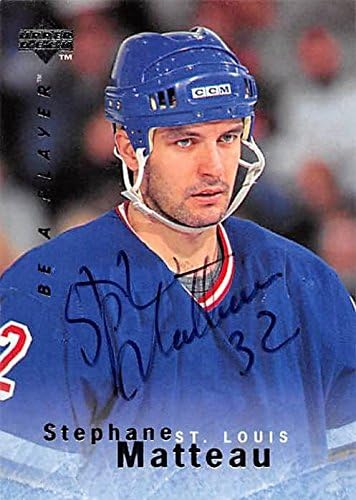 Sports Memorabilia Autograph Warehouse 249032 Stephane Matteau Autographed Hockey Card - St. Louis Blues 1996 Upper Deck BAP - No. S5