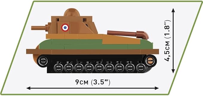 COBI Historical Collection WWII SOMUA S-35 1:72 Scale Tank Building Set 99 Pieces
