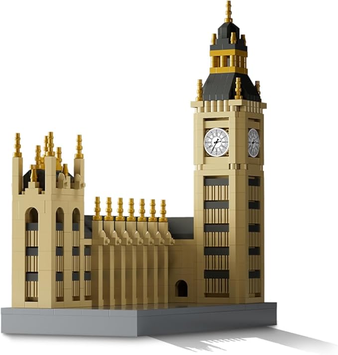 DAHONPA Micro Mini Big Ben Building Block Set (1017 Pcs) Famous Architecture Brick Toy Gifts for Adults