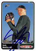 Sports Memorabilia Autograph Warehouse 247712 Seth McClung Autographed Baseball Card - Tampa Rays 2003 Topps Total - No. 445