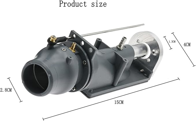 RC Boat Jet Pump Water Thruster Jet Pump 26mm Propeller Portable Power Motor Spray Water Thruster for RC Boat DIY Replaces Gray