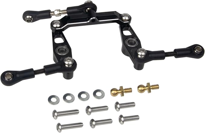 1/10 RC Car Aluminum Ball Bearing Crank Steering Arms Set for Tamiya TT-02 / TT-02D / TT-02E Racing Car Upgrade Parts