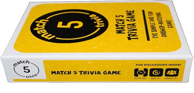 Game - Simple Fun Answer Matching Trivia Game for Holidays Family Friends. 3+ Players.