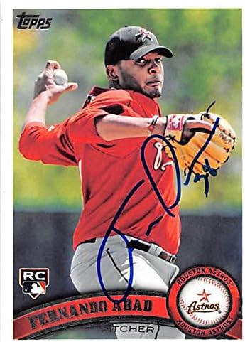 Sports Memorabilia Autograph Warehouse 248124 Fernando Abad Autographed Baseball Card - Houston Astros 2011 Topps - No. 491 Rookie
