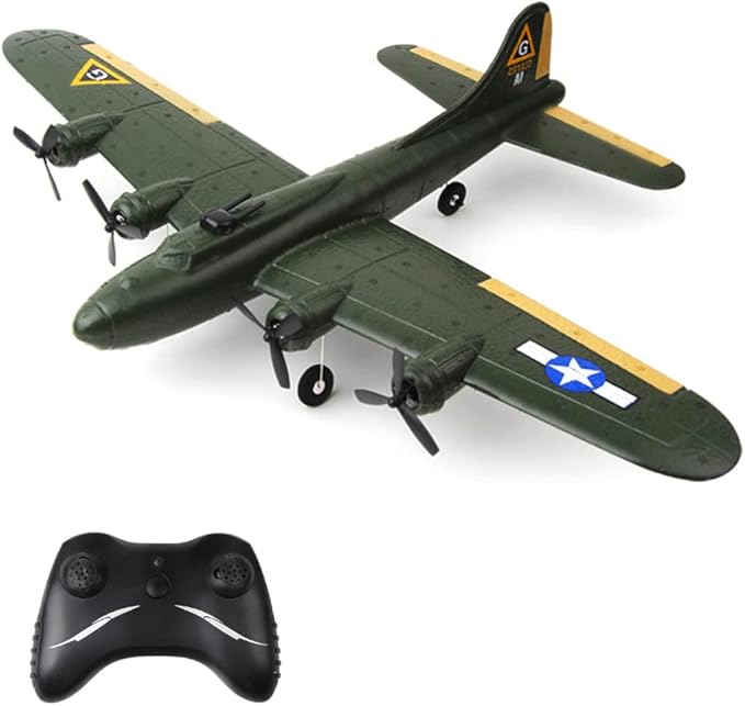 GoolRC B-17 RC Plane 2 Channel RC Airplane 2.4GHz Remote Control Airplane Ready to Fly EPP Foam Glider Fixed Wing RC Aircraft Flight Toys for Beginners and Adults