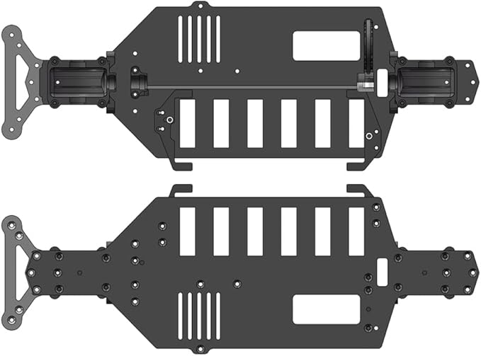 Carbon Lower Deck Case for Tamiya TT-02 TT-02RS TT-02FT Chassis Upgrades