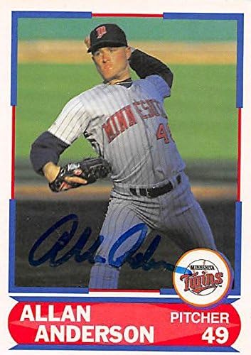 Autograph Warehouse 245065 Allan Anderson Autographed Baseball Card - Minnesota Twins 1989 Score - No. 34