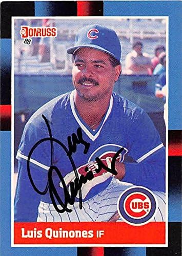 Sports Memorabilia Autograph Warehouse 248608 Luis Quinones Autographed Baseball Card - Chicago Cubs 1988 Donruss - No. 365