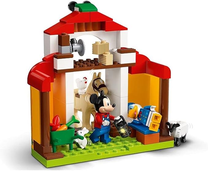 LEGO Disney Mickey and Friends Mickey Mouse &amp Donald Duck’s Farm 10775 Building Kit A Creative Play Set for Kids New 2021 (118 Pieces)