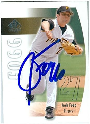 Sports Memorabilia Autograph Warehouse 247209 Josh Fogg Autographed Baseball Card - Pittsburgh Pirates 2002 Upper Deck SP - No. 196