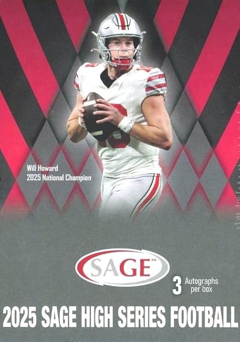 2025 Sage Football HIGH Series EXCLUSIVE Factory Sealed Blaster Box with (3) AUTOGRAPHS &amp (60) ROOKIE Cards! Look for RC &amp Autos of Cam Ward Mathew Golden Ashton Jentry Dillon Gabriel &amp