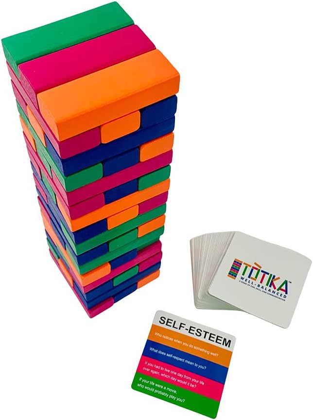 YEHUA! Open Spaces Totika Self Esteem Game with 48 Question Card Deck - A Game of Fun Skill and Communication