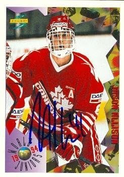 Autograph Warehouse 67510 Jason Allison Autographed Hockey Card Team Canada 1994 Score No. 206