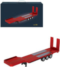 1/18 Scale Semi-Trailer Flatbed for 770S Heavy Duty Tractor Truck for Adult Collectible Model (Red)