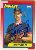 Sports Memorabilia Autograph Warehouse 246245 Scott Bailes Autographed Baseball Card - Cleveland Indians 1990 Topps - No. 784