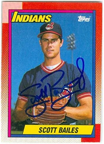 Sports Memorabilia Autograph Warehouse 246245 Scott Bailes Autographed Baseball Card - Cleveland Indians 1990 Topps - No. 784