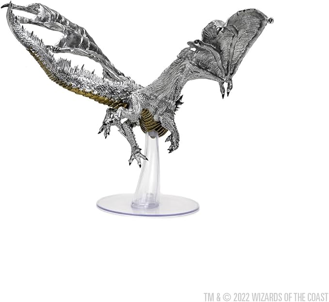 WizKids D&ampD Icons of the Realms: Adult Silver Dragon