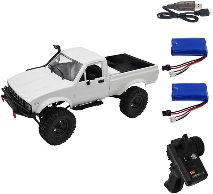 C24-1 RC Rock Crawler RC Truck 4x4 1/16 Scale RC Crawler Off Road Remote Control Pickup 2.4G All Terrain RTR with Proportional Throttle Steering Led Light Adult
