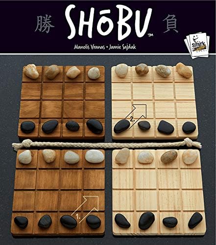 SHOBU by Smirk and Dagger: 2 Player Abstract Strategy Board Game with Wood Boards River Rocks and a Rope Beautiful Challenging and Great Gift for Couples Family Adults and Kids Ages 10 and Up