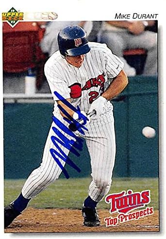 Sports Memorabilia Autograph Warehouse 245151 Mike Durant Autographed Baseball Card - Minnesota Twins 1992 Upper Deck Top Prospects - No. 288