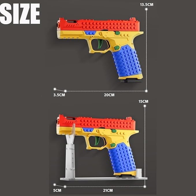 Tactical DIY Building Block Grip Set Fun Building Block Kit with Display Stand for Adults Creative Building Grip Kit (Two Sets)