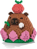 HOOLEDAY Animals Series Capybara Toy Micro Building Block Set 2110 Pieces with Lotus Base Design Decoration Present for Adults &amp Boys &amp Girls
