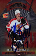 Autograph Warehouse 466191 Hnat Domenichelli Autographed Hockey Card Calgary Flames - 1997 Donruss Limited Counterparts No.45