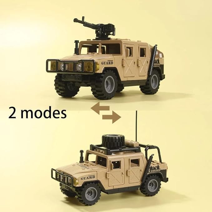 Military Vehicles Building Blocks Sets Compatible with Lego Military Off-Road Vehicle Set Army Model Kit STEM Toys for Boys Kids and Teens Ages 8-14 (Khaki)