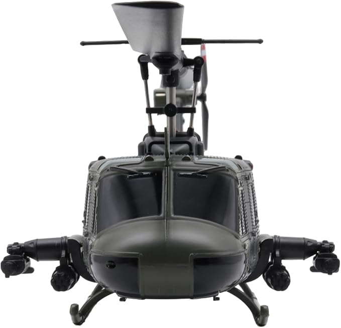 C032 UH-1 Huey RC Helicopter 1/48 Scale 6-Channel Brushless Helicopter with Optical Flow Positioning One Click Inverted Flight &amp Gyro Stabilized 3D Stunt Military Aircraft Model for Adults