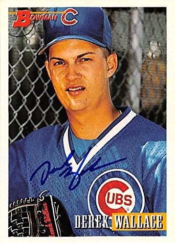 Sports Memorabilia Autograph Warehouse 248676 Derek Wallace Autographed Baseball Card - Chicago Cubs 1993 Topps Bowman - No. 4