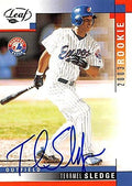 Autograph Warehouse 244948 Terrmel Sledge Autographed Baseball Card - Montreal Expos44 FT 2003 Leaf - No. 300 Rookie