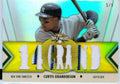 2012 Topps Triple Threads Authentic Curtis Granderson Gold Game Worn Jersey Card #'d 3 of 9