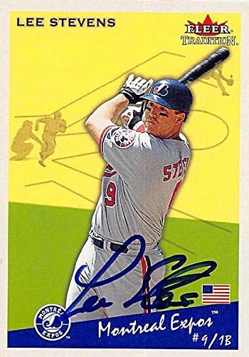 Sports Memorabilia Autograph Warehouse 244793 Lee Stevens Autographed Baseball Card - Montreal Expos FT 2002 Fleer Tradition - No. 401