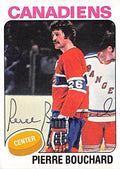 Sports Memorabilia Autograph Warehouse 302369 1975 Pierre Bouchard Autographed No.304 Hockey Card - Montreal Canadiens