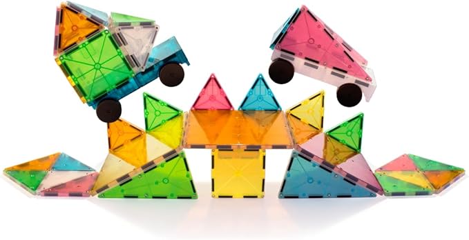 MAGNA-TILES Grand Prix 50-Piece Magnetic Construction Set The ORIGINAL Magnetic Building Brand