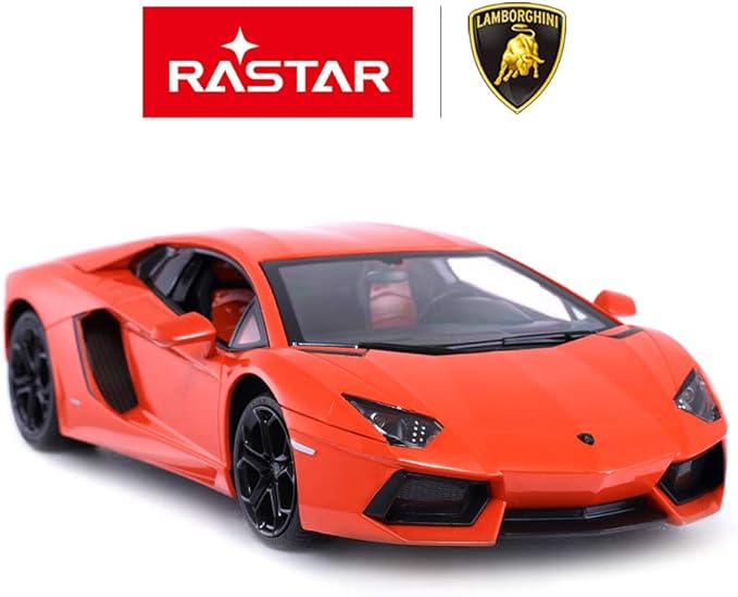 RASTAR RC Car 1:14 Lamborghini Aventador LP700-4 Remote Control Car for Boys 8-12 Working Lights - Orange 2.4GHz RC Lamborghini Toy Car