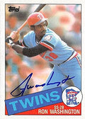 Autograph Warehouse 247559 Ron Washington Autographed Baseball Card 1985 Topps No. 329 - Minnesota Twins