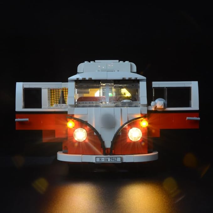 BRIKSMAX Volkswagen T1 Camper Van Led Lighting Kit- Compatible with Lego 10220 Building Blocks Model- Not Include The Lego Set
