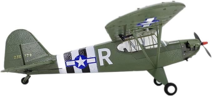 RC Plane 1/16 WWII Piper J-3 CUB RC 4CH Brushless Fixed-Wing Aircraft Model with Gyro Stabilization Outdoor RC Airplane for Beginner (RTF Version)