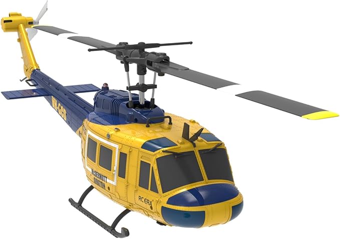 C032 UH-1 Huey Helicopter - Remote Control Helicopters for Adult 1/48 Sacle 2.4G 6CH Gyro Stabilized Aircraft with Altitude Hold &amp Optical Flow3D Stunt Drone