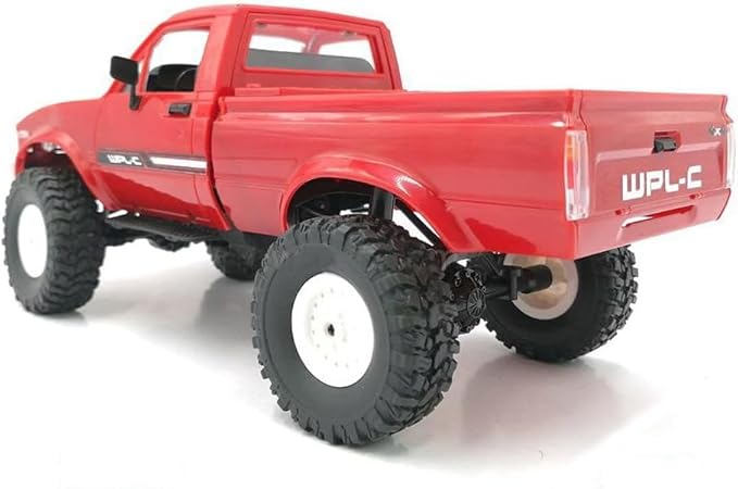 The perseids RC Rock Crawler RC Trucks 4x4 Pickup 1:16 Remote Control Car 2.4G Off-Road RC Crawler Semi Truck and Trailer All Terrain RTR Racing Vehicles Pickup with 2 Batteries (WPL C24)