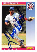 Autograph Warehouse 248800 Chico Walker Autographed Baseball Card - Chicago Cubs 1992 Score - No. 578