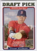 2005 Topps Update # 317 Jacoby Ellsbury Draft Pick RC - Boston Red Sox - Rookie Baseball Card - In Protective Display Case - SUPER HOT ROOKIE - World Series Champion! - REAL ROOKIE CARD!!!