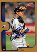 Sports Memorabilia Autograph Warehouse 247596 Toby Hall Autographed Baseball Card - Tampa Rays 2002 Upper Deck Victory - No. 65