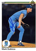 Sports Memorabilia Autograph Warehouse 247179 Mark Gubicza Autographed Baseball Card - Kansas City Royals 1990 Upper Deck - No. 676