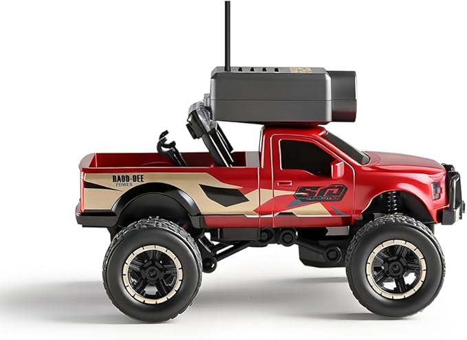 WL 1/64 FPV RC Car with Camera APP Auto-Pairing Mini RC Truck with Remote Controller + Display Screen 3-Speed Modes Gyroscope Remote Control Off-Road Truck for Adults
