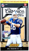 2010 Panini Classics NFL Football Factory Sealed Retail Box with 8 Packs! Includes 2 Inserts Per Pack! Look for Rookies and Autographs of Rob GronkowskiDez BryantTim Tebow and More !