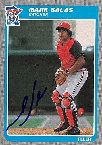 Sports Memorabilia Autograph Warehouse 246988 Mark Salas Autographed Baseball Card - Minnesota Twins 1985 Fleer - No. U-94